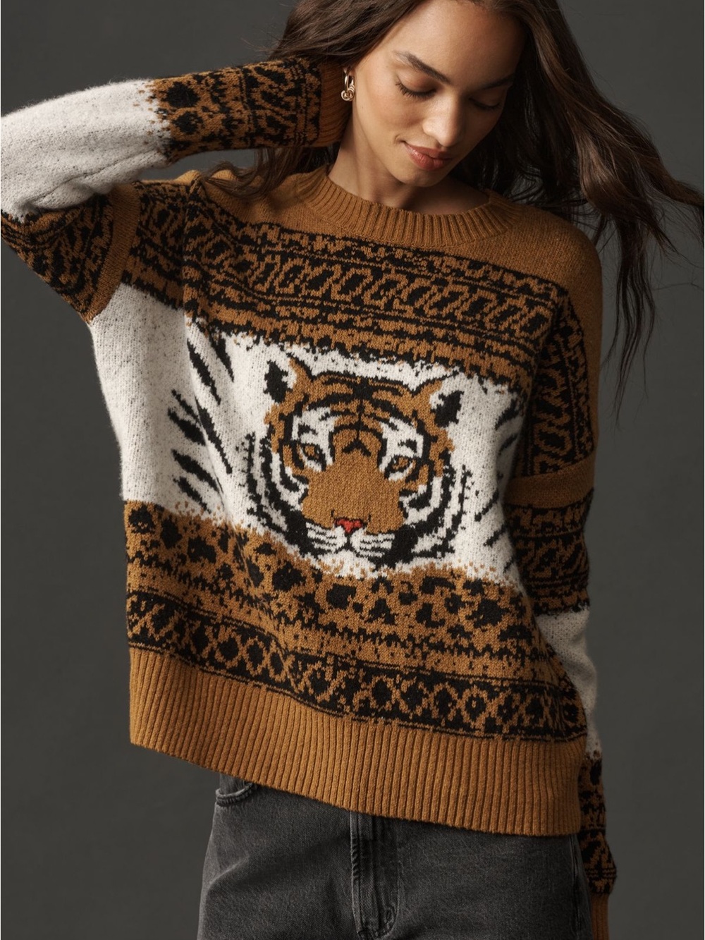 ✨NWT Anthropologie Pilcro Tiger Sweater